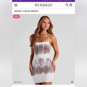 Windsor neutral, tie-dye dress